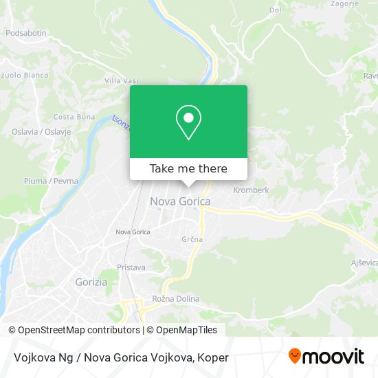 Vojkova Ng / Nova Gorica Vojkova map