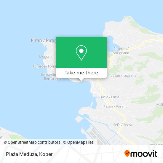 Plaža Meduza map