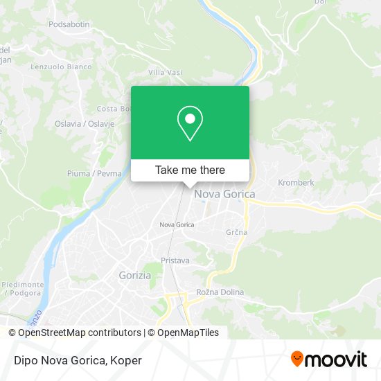 Dipo Nova Gorica map