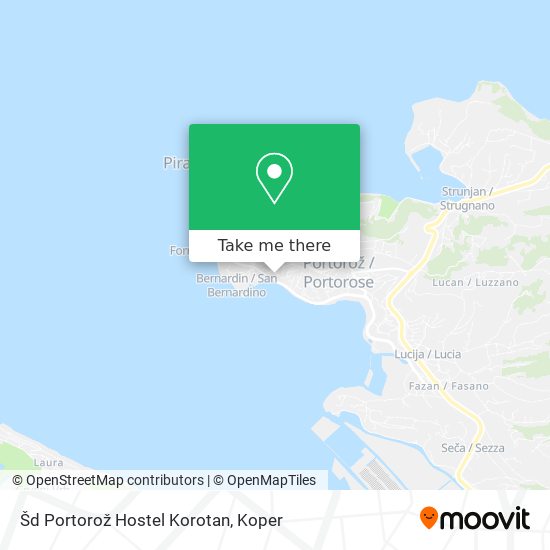 Šd Portorož Hostel Korotan map