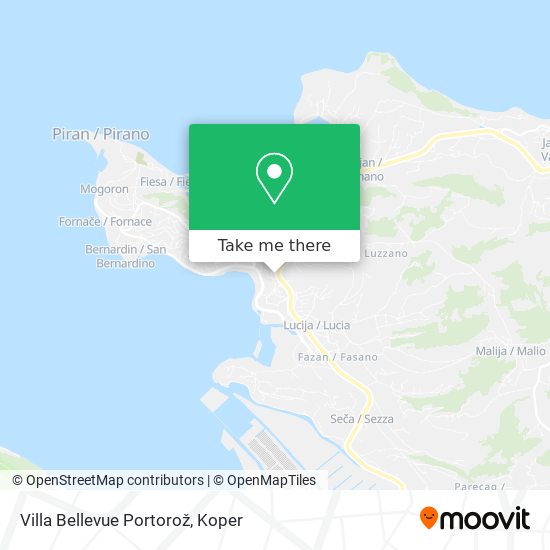 Villa Bellevue Portorož map