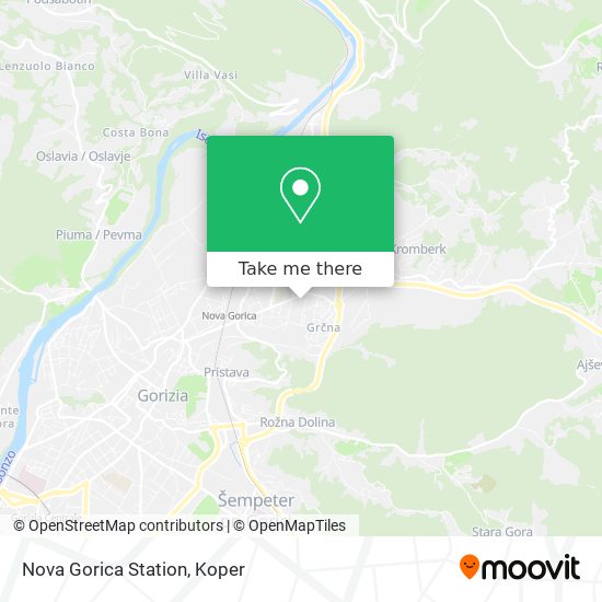 Nova Gorica Station map
