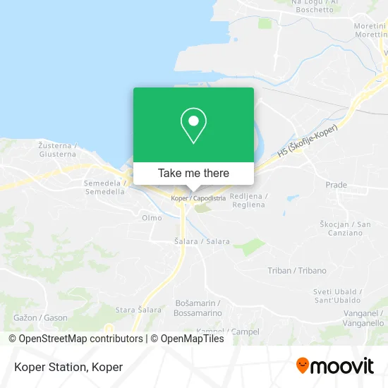 Koper Station map