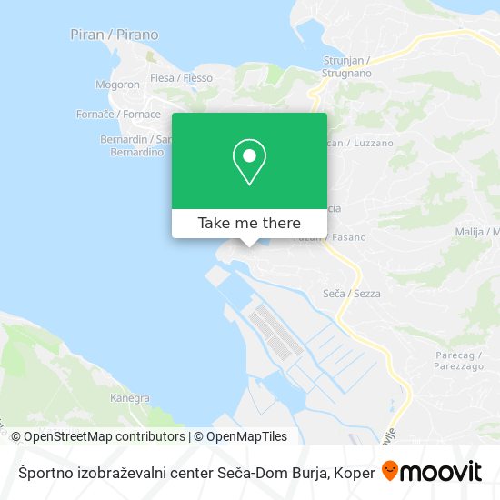 Športno izobraževalni center Seča-Dom Burja map