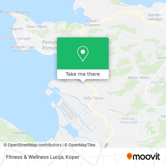 Fitness & Wellness Lucija map