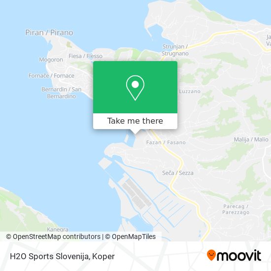 H2O Sports Slovenija map