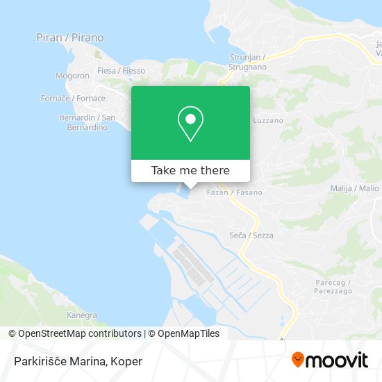 Parkirišče Marina map