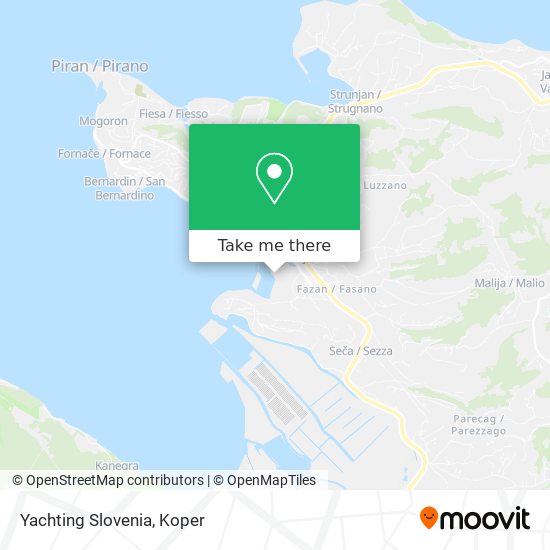 Yachting Slovenia map