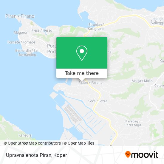 Upravna enota Piran map