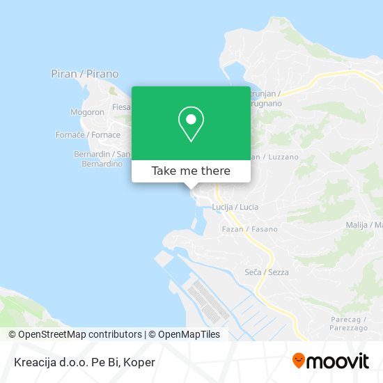 Kreacija d.o.o. Pe Bi map