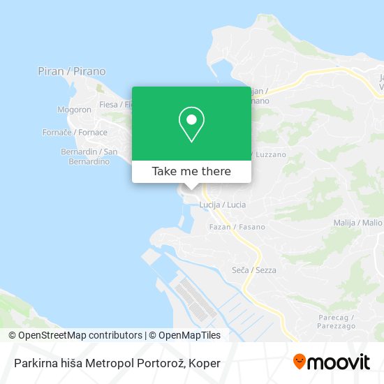 Parkirna hiša Metropol Portorož map