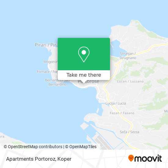 Apartments Portoroz map