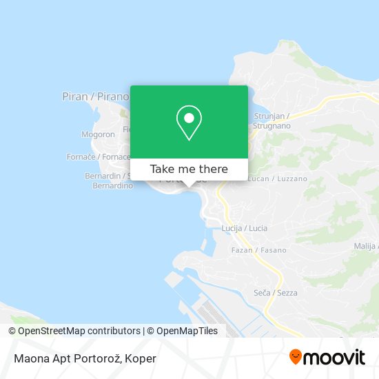 Maona Apt Portorož map