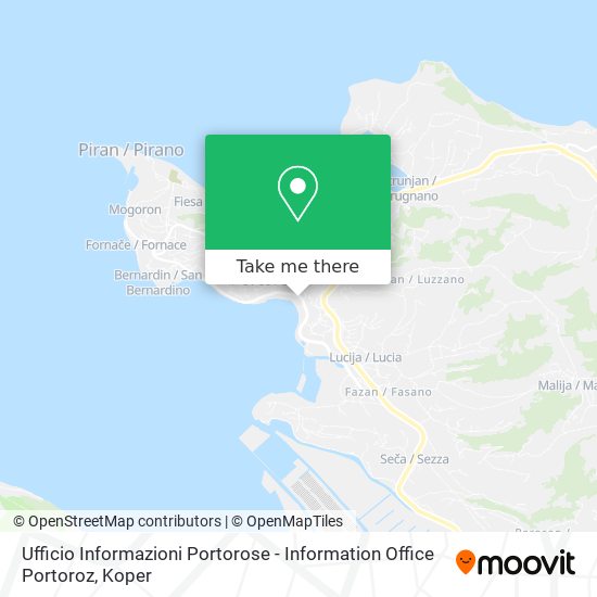 Ufficio Informazioni Portorose - Information Office Portoroz map