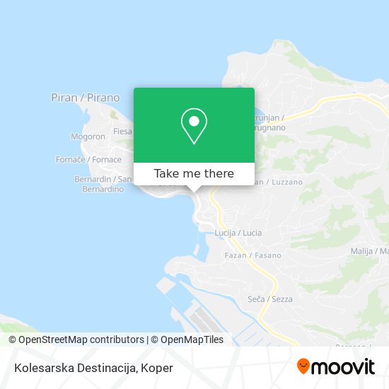 Kolesarska Destinacija map