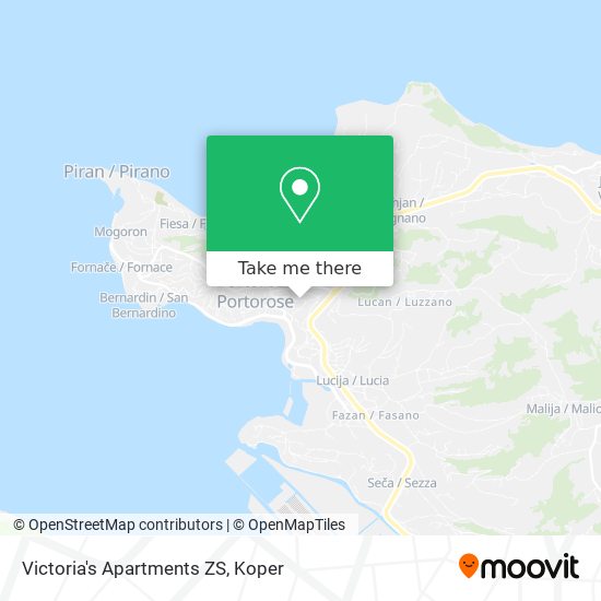 Victoria's Apartments ZS map