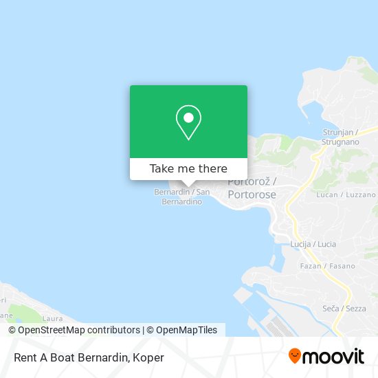 Rent A Boat Bernardin map