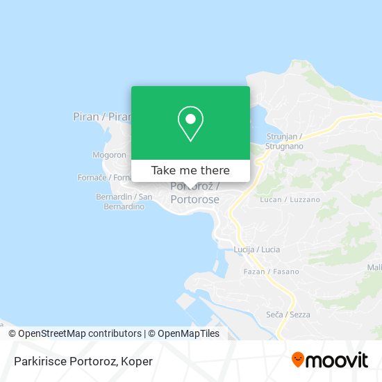 Parkirisce Portoroz map
