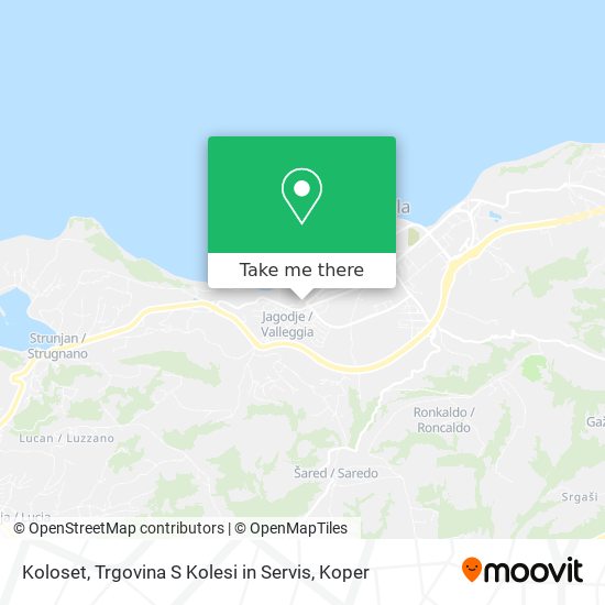 Koloset, Trgovina S Kolesi in Servis map