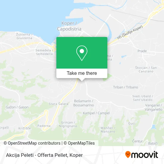 Akcija Peleti - Offerta Pellet map