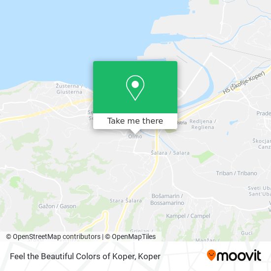 Feel the Beautiful Colors of Koper map