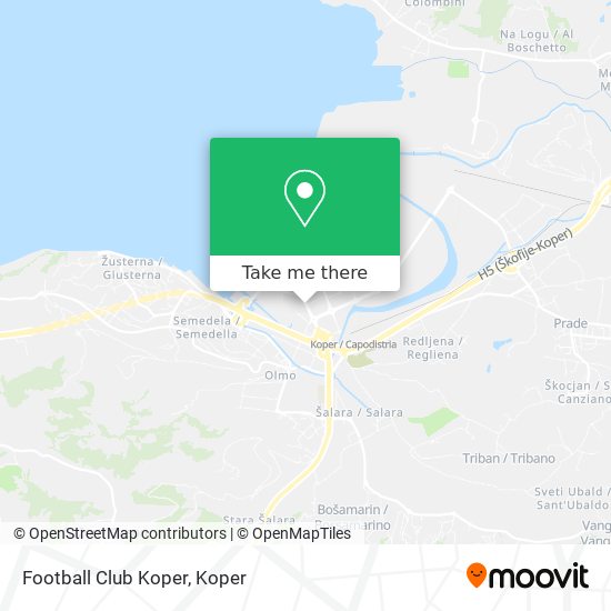 Football Club Koper map
