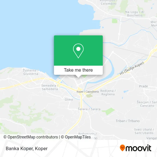 Banka Koper map