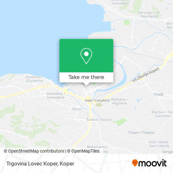 Trgovina Lovec Koper map