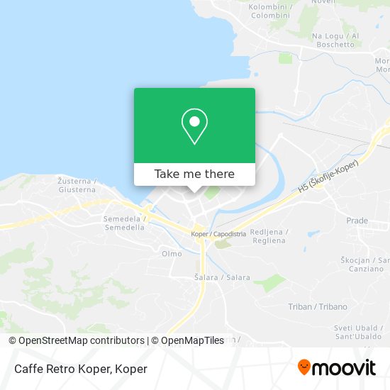 Caffe Retro Koper map