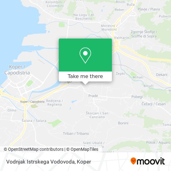 Vodnjak Istrskega Vodovoda map