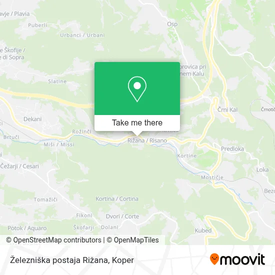 Železniška postaja Rižana map