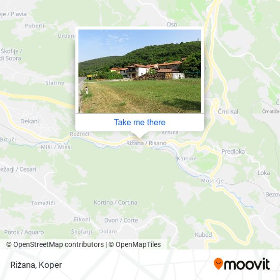 Rižana map