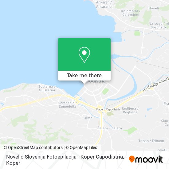 Novello Slovenija Fotoepilacija - Koper Capodistria map