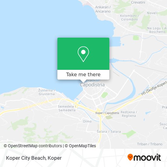 Koper City Beach map
