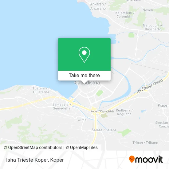 Isha Trieste-Koper map