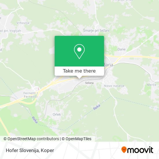 Hofer Slovenija map