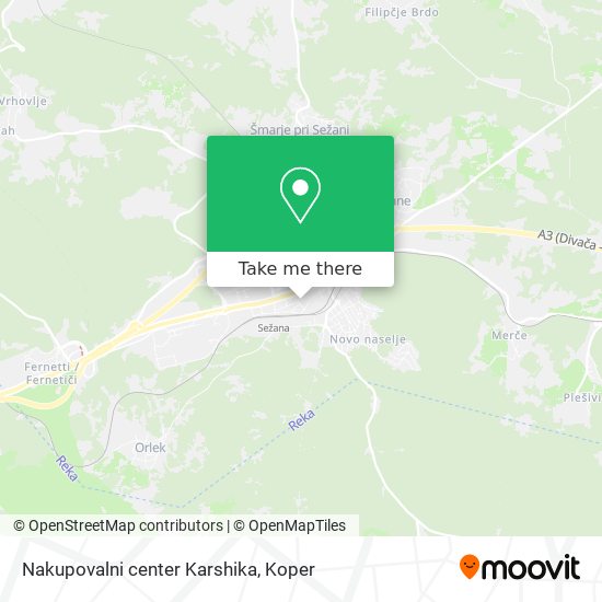 Nakupovalni center Karshika map