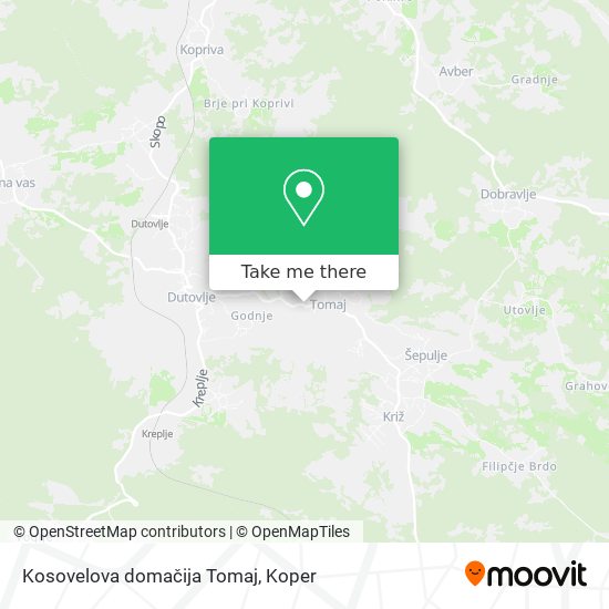 Kosovelova domačija Tomaj map