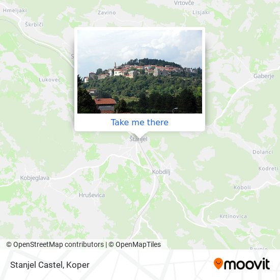 Stanjel Castel map