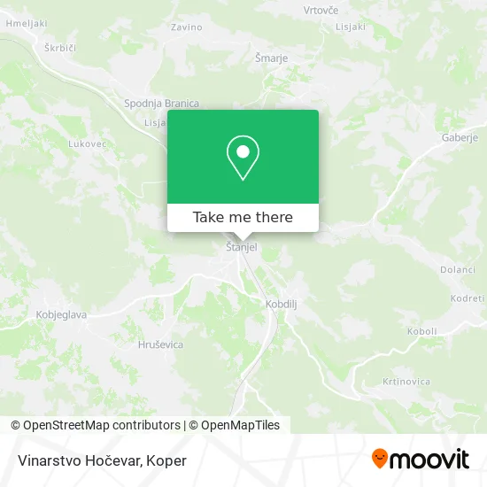 Vinarstvo Hočevar map