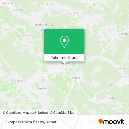 Okrepcevalnica Bar zo map