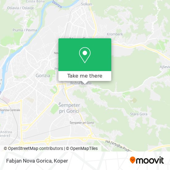 Fabjan Nova Gorica map