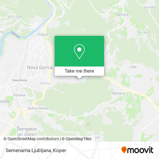 Semenarna Ljubljana map
