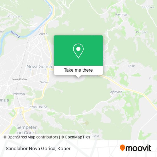 Sanolabor Nova Gorica map