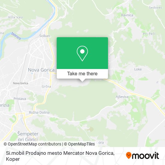 Si.mobil Prodajno mesto Mercator Nova Gorica map