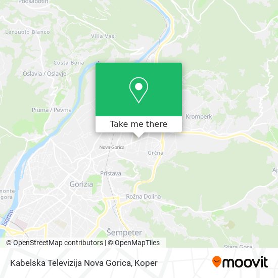 Kabelska Televizija Nova Gorica map