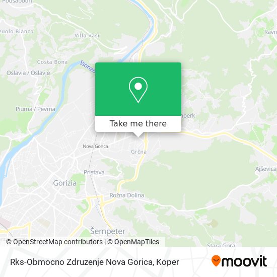 Rks-Obmocno Zdruzenje Nova Gorica map