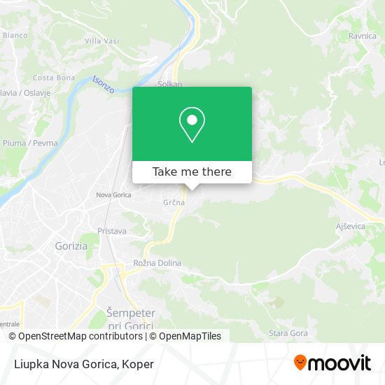 Liupka Nova Gorica map