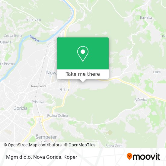 Mgm d.o.o. Nova Gorica map