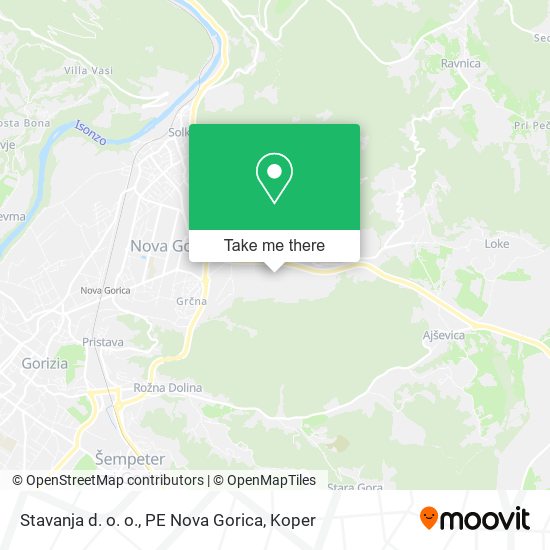 Stavanja d. o. o., PE Nova Gorica map